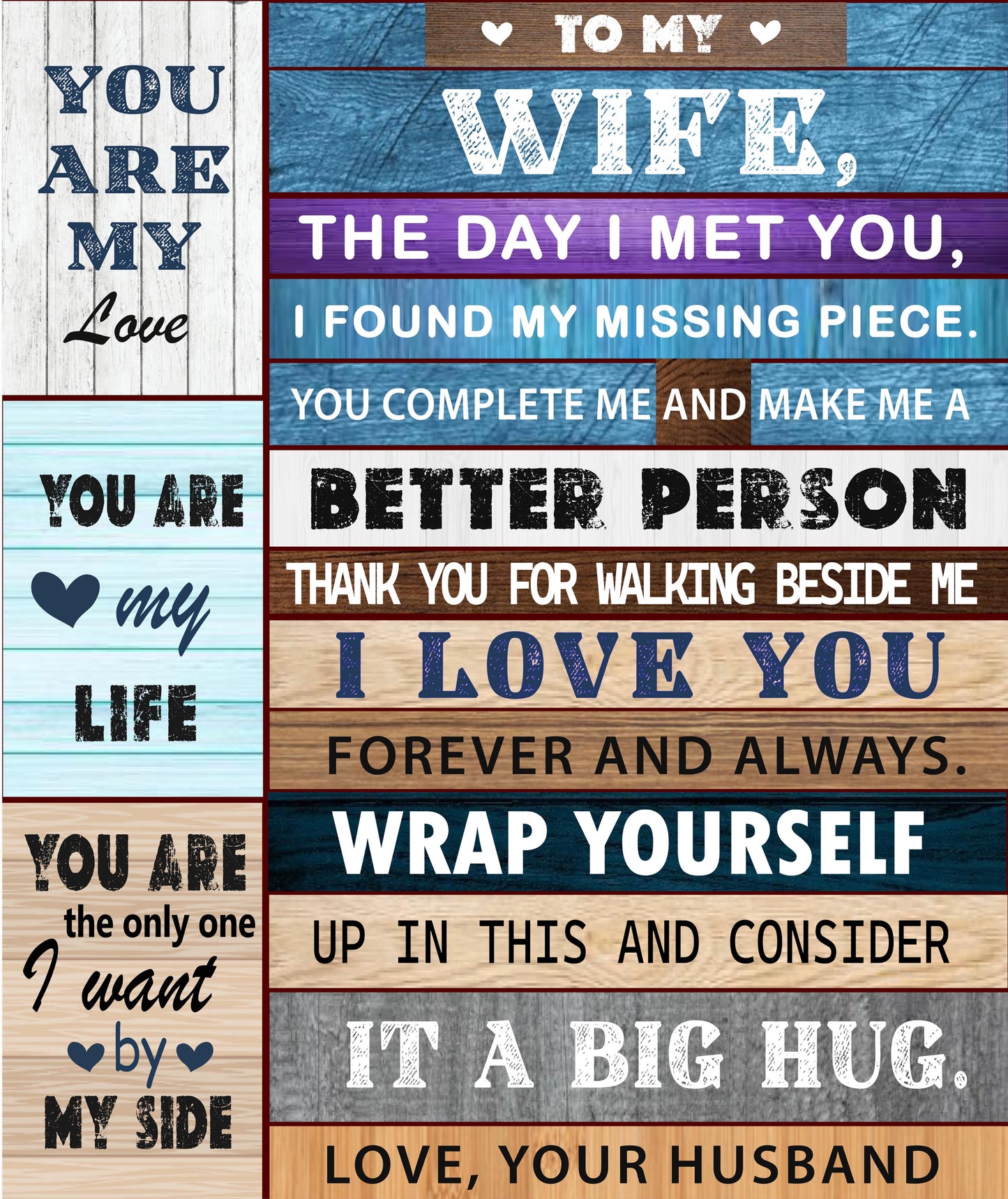 To My Wife - You Are My Missing Piece - Cozy Plush Blankets