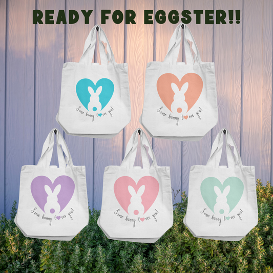 Some Bunny Loves You - Tote Bags Various Colors