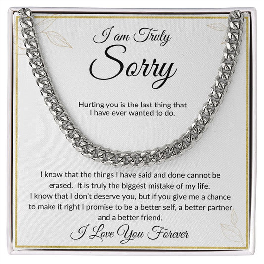 I Am Truly Sorry - Cuban Link Necklace