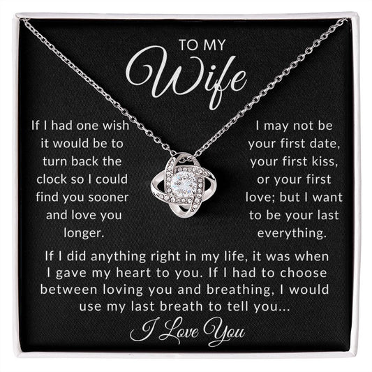 TO MY WIFE - LOVE KNOT NECKLACE