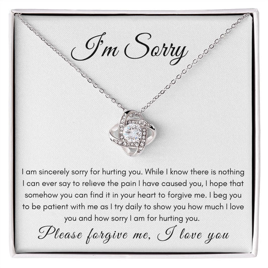 I'm Sorry, Please Forgive Me - Love Knot Necklace