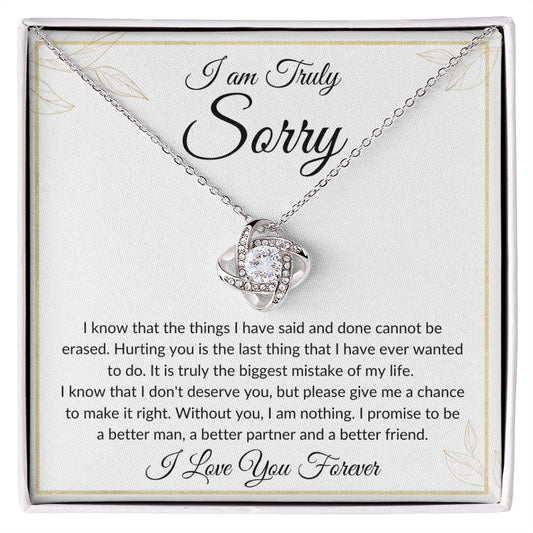 I Am Truly Sorry - Love Knot Necklace