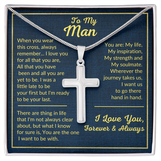 To My Man - Cross Necklace